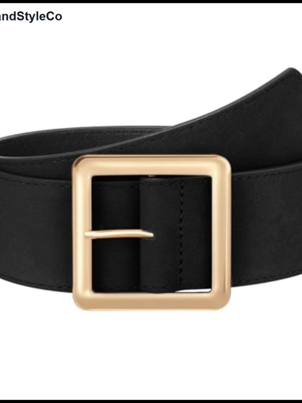 Wide Suede Belt for Women Chunky Waist Belt with Metal Buckle 1.89 Inch